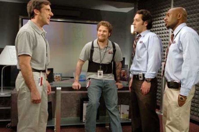 O virgem de 40 anos é escrito, produzido e dirigido por Judd Apatow. Foi coescrito por sua estrela, Steve Carell
