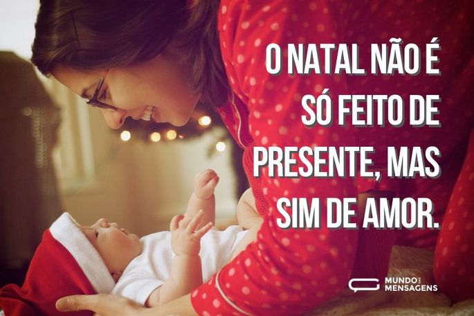 O natal não é só feito de presente, mas sim de amor.