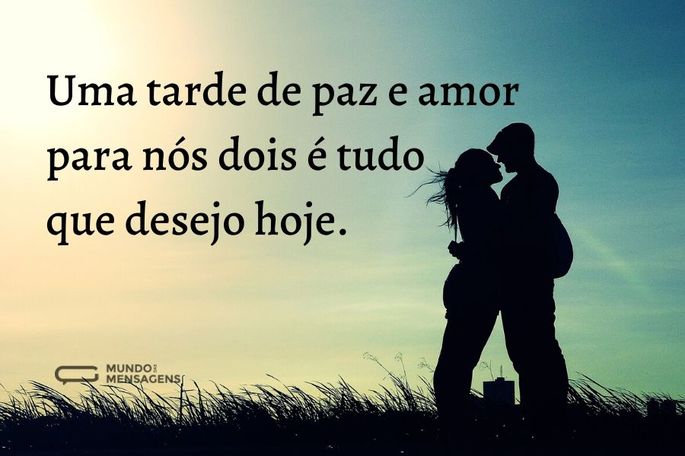 uma tarde de paz e amor para nós dois