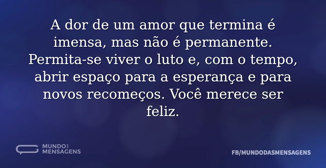 As dores têm fim
