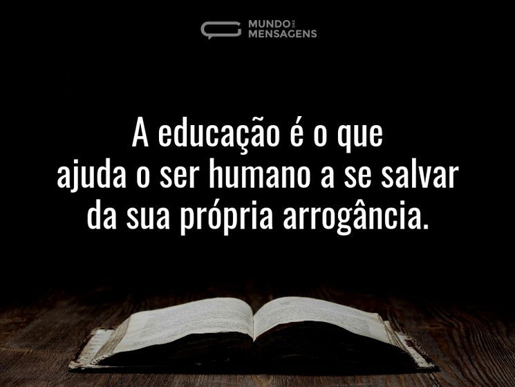 Salvando-se pela educação