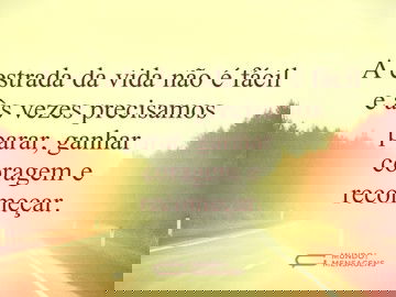 Recomeçar na estrada da vida