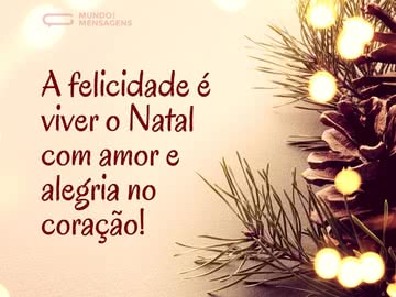 A felicidade é viver o natal