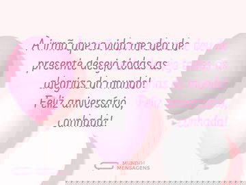 Feliz aniversário minha cunhada irmã