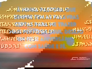 Feliz aniversário com saúde e fé para pastora