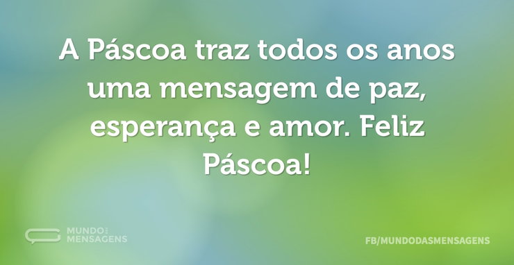 A Páscoa traz todos os anos uma mensagem - Mundo das Mensagens