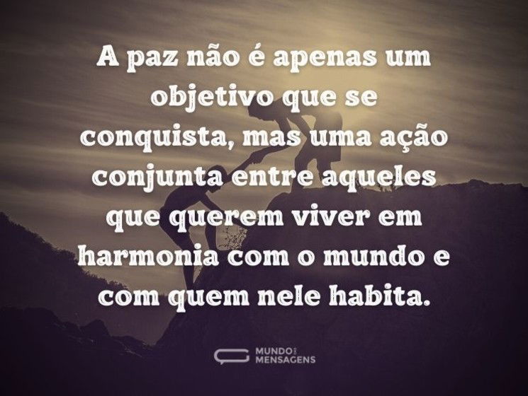 A paz é uma atitude