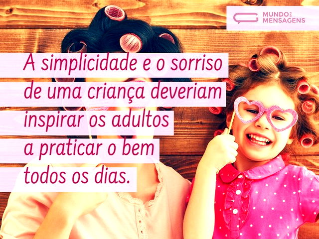 A simplicidade e o sorriso de uma criança