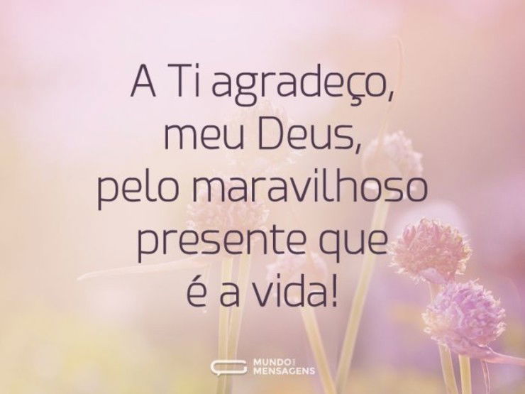 Agradeço a Deus pela minha vida - Mundo das Mensagens