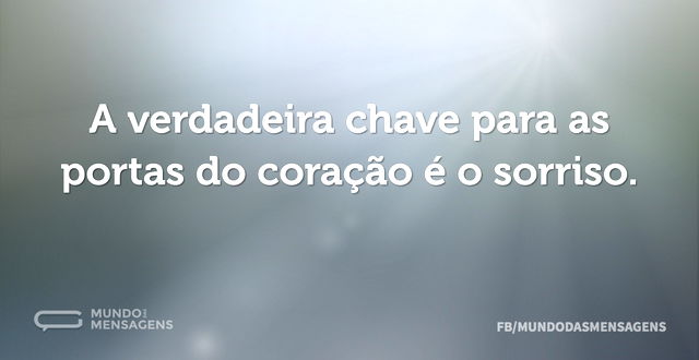 A verdadeira chave para as portas do cor...