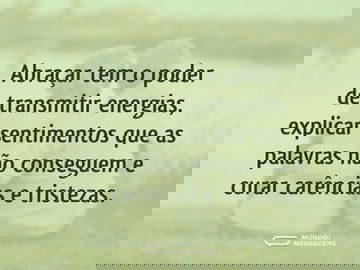 O valor de um abraço