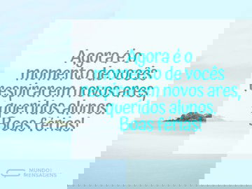 Novos ares para alunos incríveis