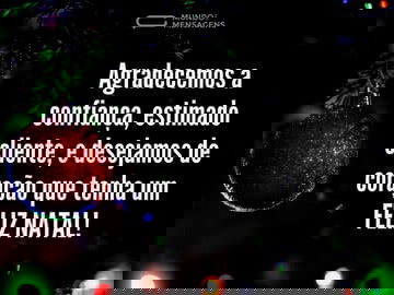 Desejos de Natal para cliente