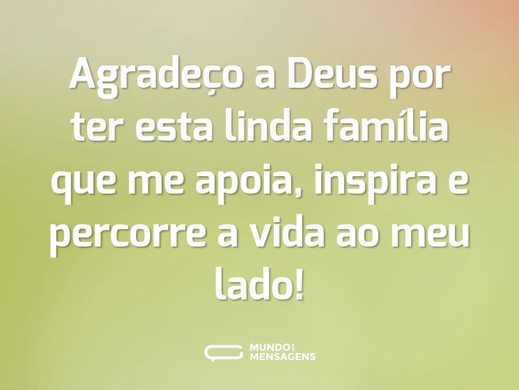 Agradeço a Deus por ter esta linda família que me apoia, inspira e percorre a vida ao meu lado!