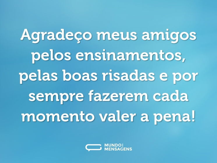 Agradeço meus amigos pelos ensinamentos, pelas boas risadas e por sempre fazerem cada momento valer a pena!