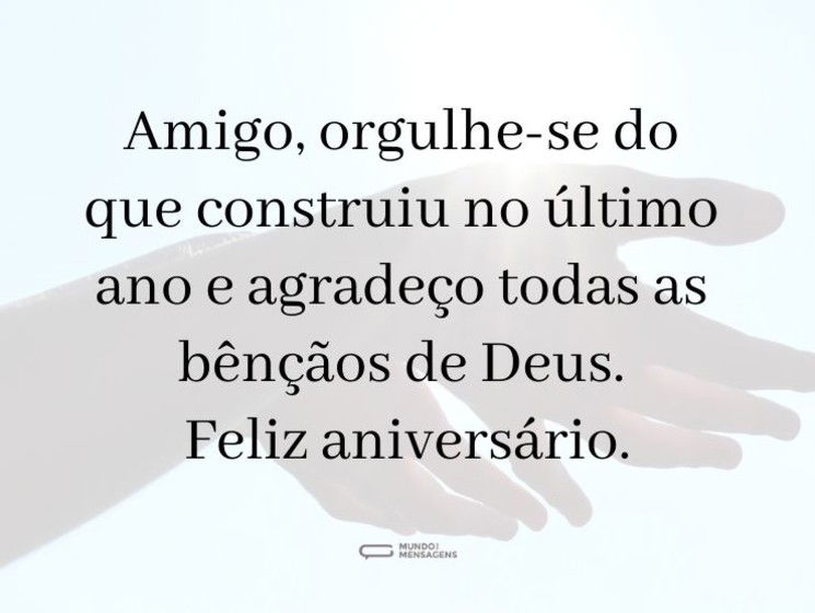 Amigo, agradeça as bênçãos de Deus