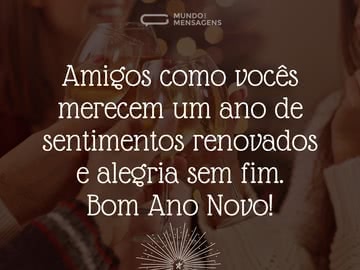 Sentimentos renovados e alegria sem fim