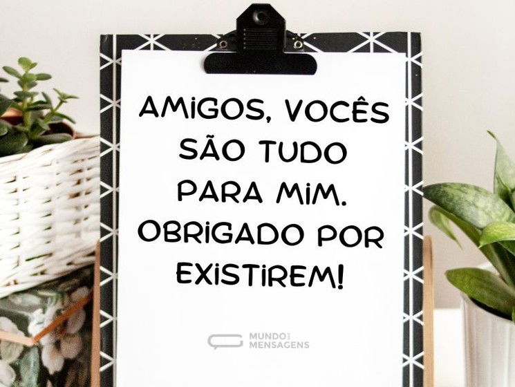 Amigos, vocês são tudo para mim. Obrigado por existirem!