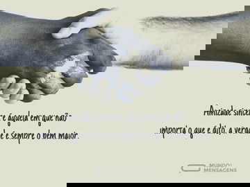 Amizade fundada em sinceridade