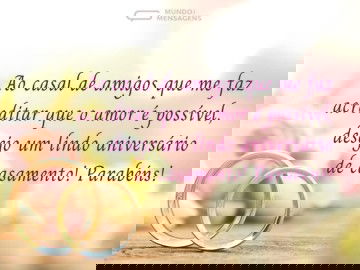 Felicidades ao lindo casal de amigos