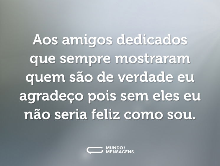 Aos amigos dedicados que sempre mostraram quem são de verdade eu agradeço pois sem eles eu não seria feliz como sou.