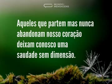 A Dimensão da Saudade e da Morte