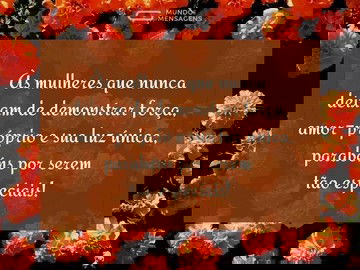 Dia de homenagear as mulheres