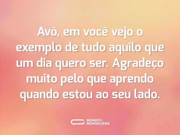 Avô, em você vejo o exemplo de tudo aquilo que um dia quero ser. Agradeço muito pelo que aprendo quando estou ao seu lado.