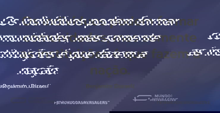 Os indivíduos podem formar comunidades, ...