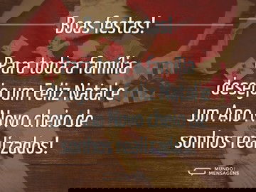 Boas festas para toda a família