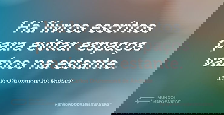Há livros escritos para evitar espaços v...