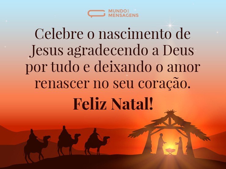 Celebrar o nascimento de Jesus - Mundo das Mensagens
