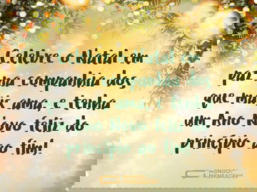 Paz para o Natal e felicidade para o Ano Novo