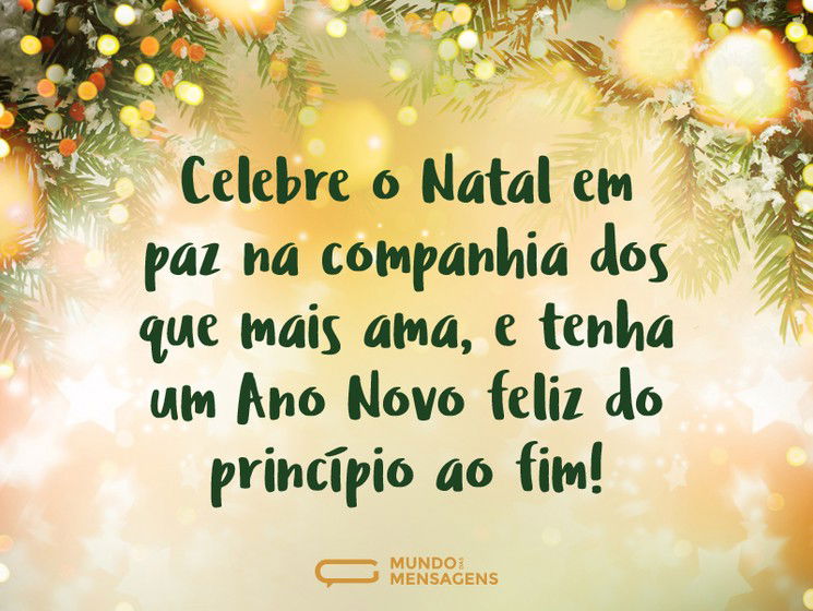 MENSAGEM DE NATAL E ANO NOVO EMOCIONANTE. 