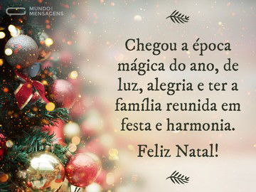 Mensagens de Feliz Natal - Mundo das Mensagens