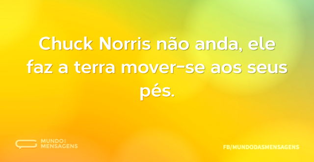 Chuck Norris não anda, ele faz a terra m...