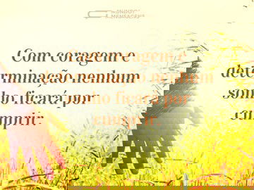 A determinação realiza sonhos