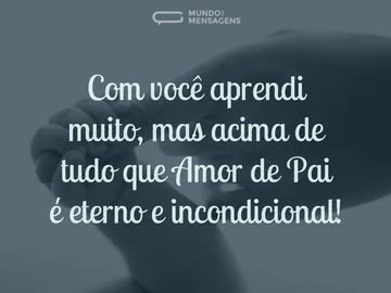O que aprendi com você, pai