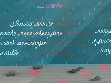 Comece por se arrepender