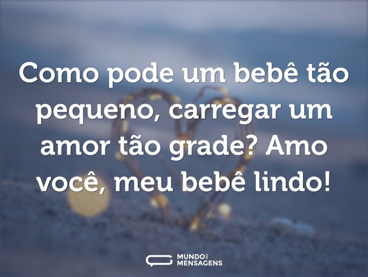 Como pode um ser tão pequeno carregar um amor tão grande? 💎👶💖