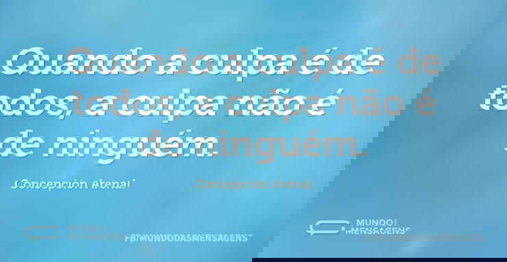 Quando a culpa é de todos, a culpa não é...