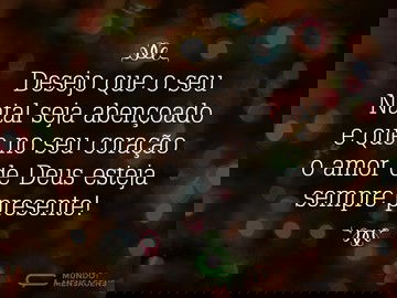 Natal abençoado por Deus