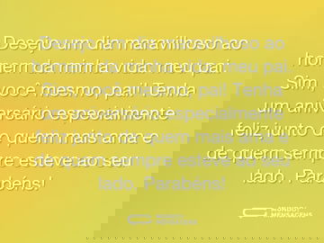 Feliz aniversário, pai e homem da minha vida