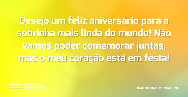 Desejo um feliz aniversário para a sobri...