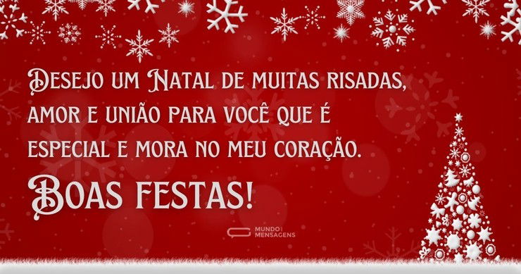 O verdadeiro significado do natal está nas risadas que você compartilha e  no amor que demonstra