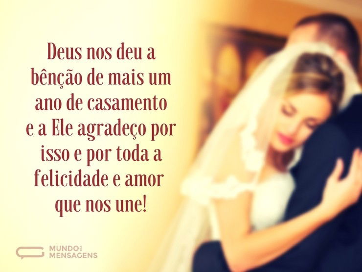 Mais um ano de casamento é uma bênção de Deus - Mundo das 