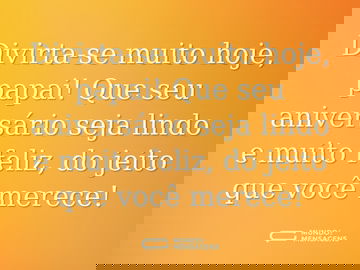 O lindo aniversário do meu pai