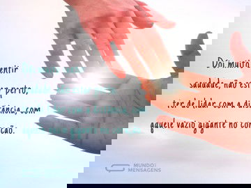 Dói tanto sentir saudade