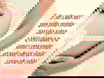 A felicidade na minha barriga de grávida