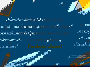 Mais uma etapa completa, alunos